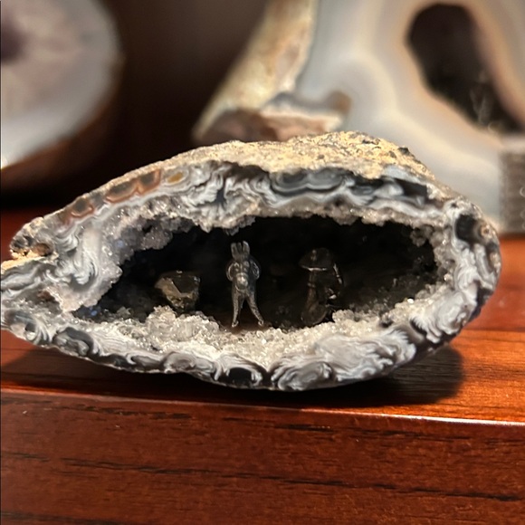 Geode Collection with Miniature Ladder and Figures - Picture 5 of 10